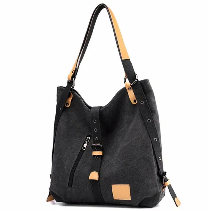 Adjustable Canvas Backpack Women Bag