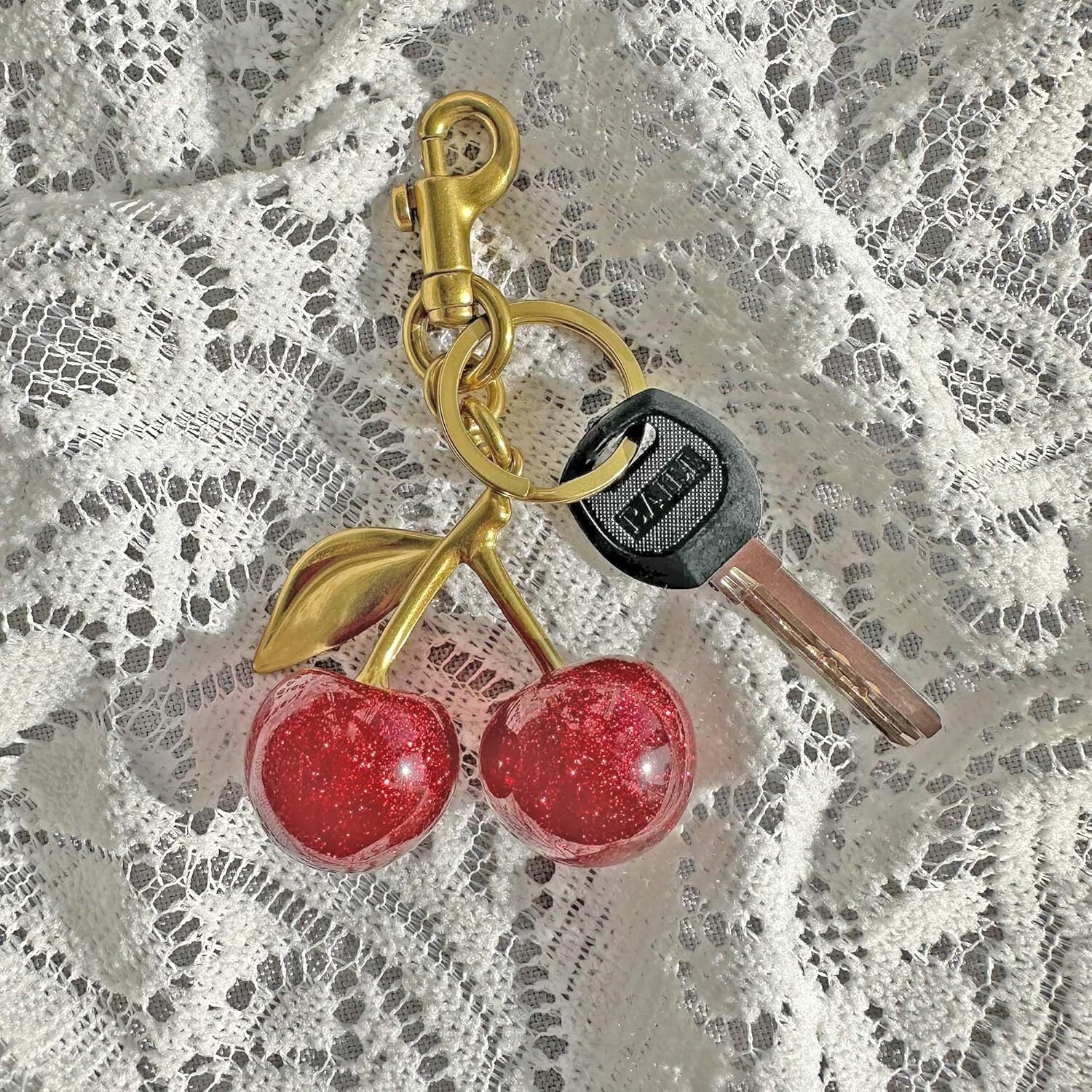 Cherry Bag Charms for Handbags Purse Charms Cute Cherry Keychains for Women Car