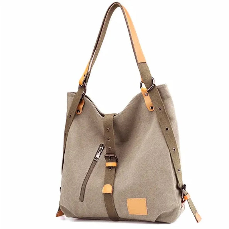 Adjustable Canvas Backpack Women Bag