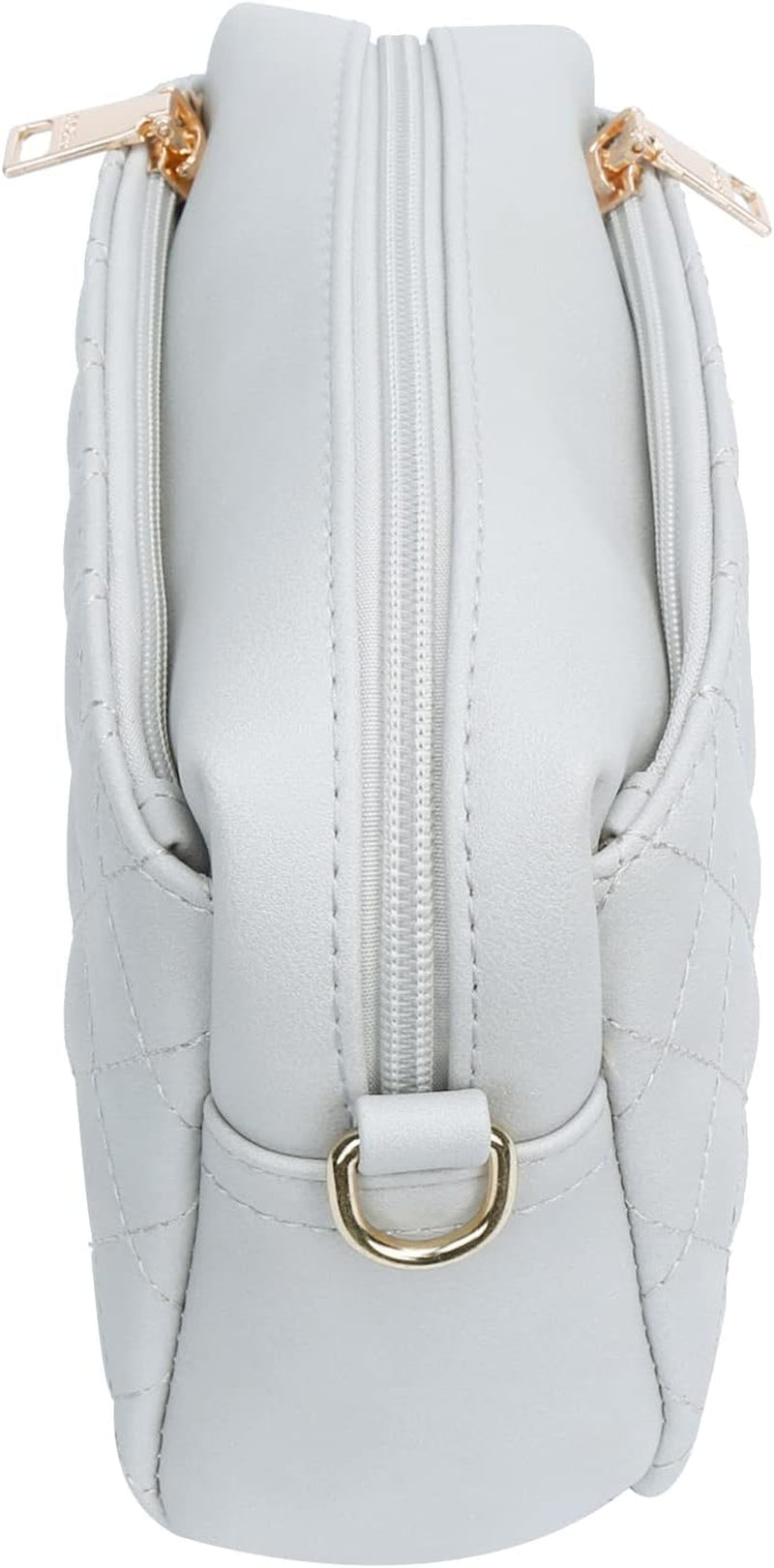 Triple Zip Lightweight Small Crossbody Bags for Women Quilted Shoulder Purses and Handbags