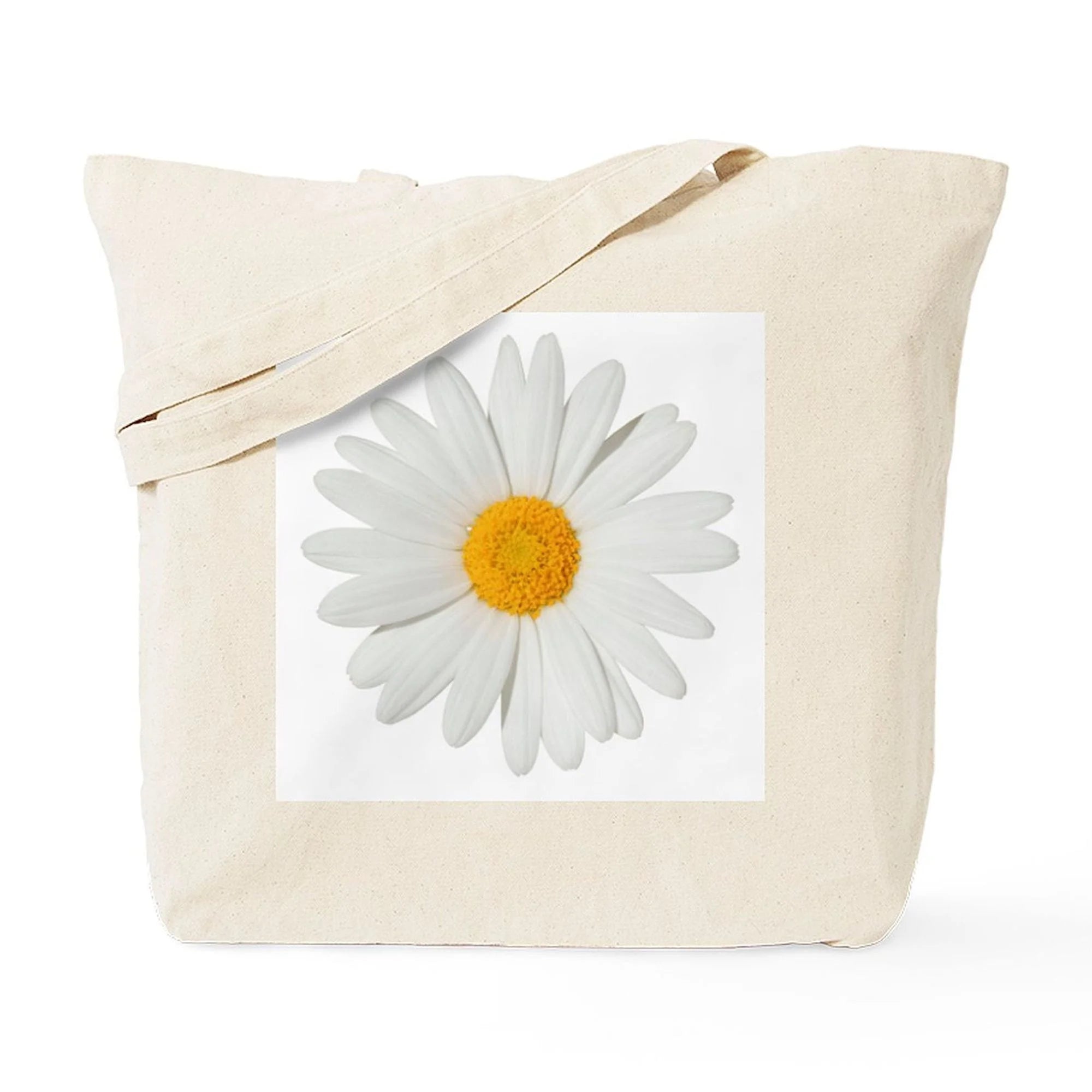 - Daisy Tote Bag - Unisex Canvas Tote Bag, Beige, 1-Piece