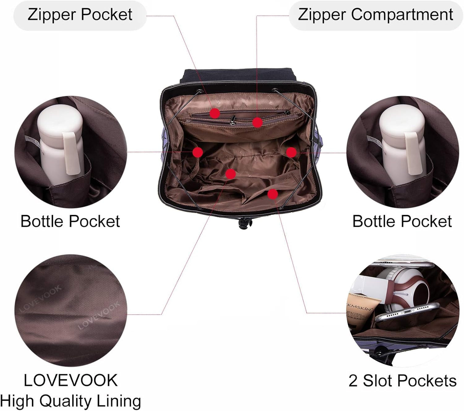 Geometric Luminous Backpack for Women Holographic Reflective Purses Crossbody Bag Wallet