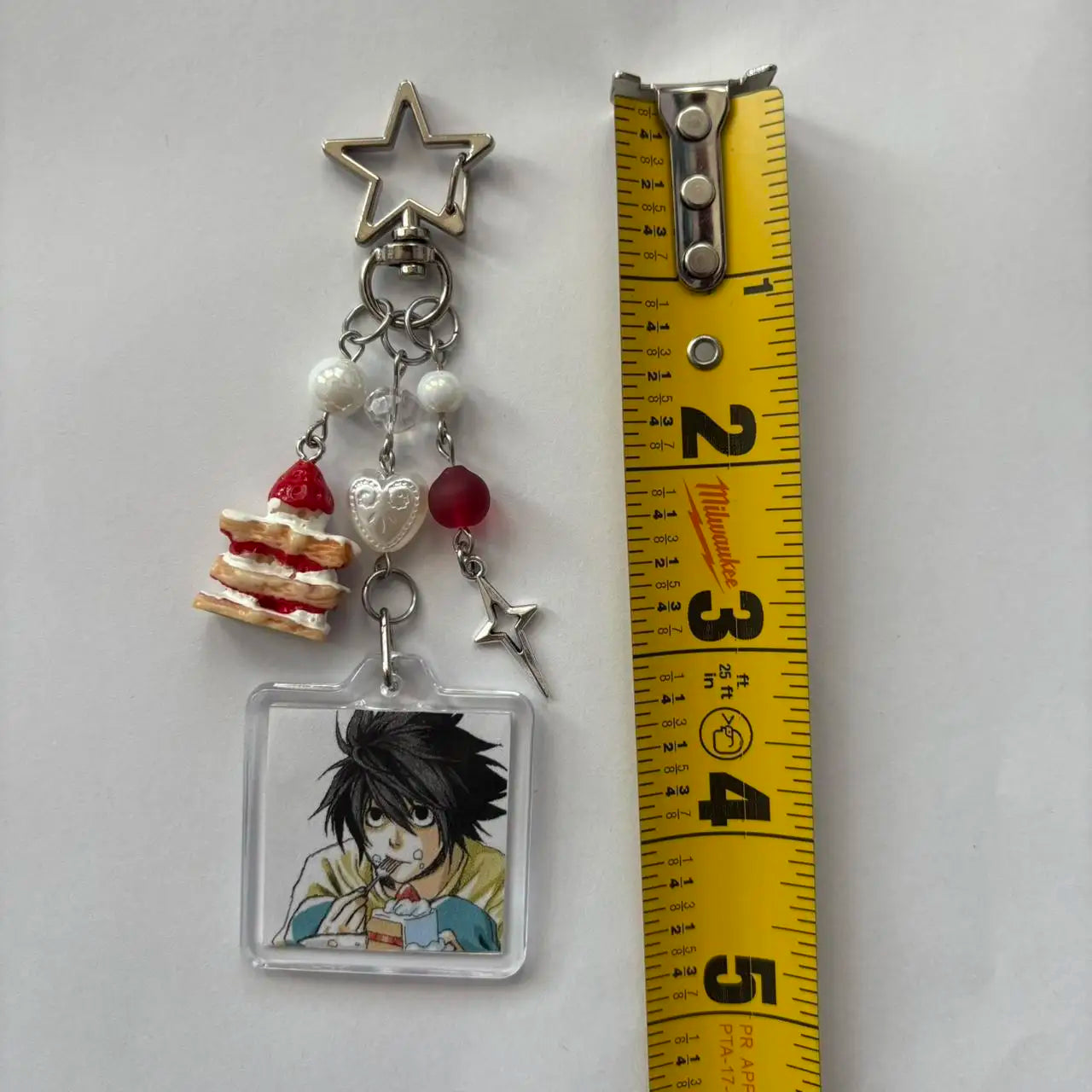 Handmade L Lawliet Cake Keychain Bag Charms Aesthetic