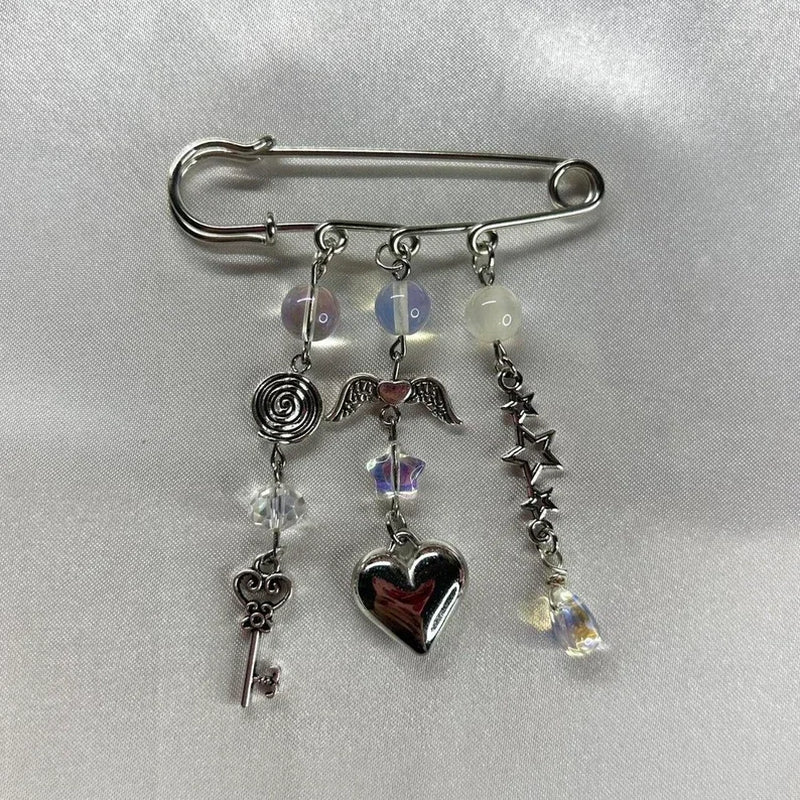 Beaded Bag Pins | Bag Accessories, Safety Pin Bag Charm, Coquette Core, Cottage Core, Y2K, Gifts for Valentines Day