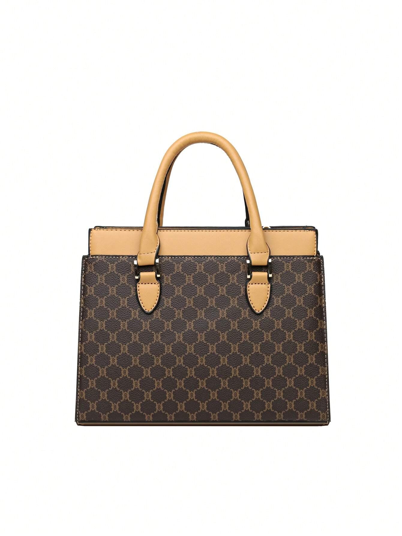 3Pcs Set Multi Color Plaid Leather Tote Bag Shoulder Crossbody Bag, Fashionable & Versatile Handbag with Large Capacity, Suitable for Middle-Aged Women Everyday Use