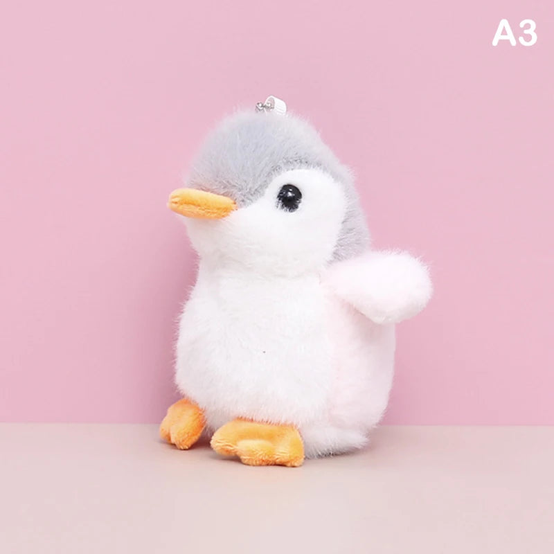 Plush Soft Stuffed Toy Keychains Cute Cartoon Penguin Doll Bag Charms Pendant Accessories Car Keyrings for Girls Kawaii Gift