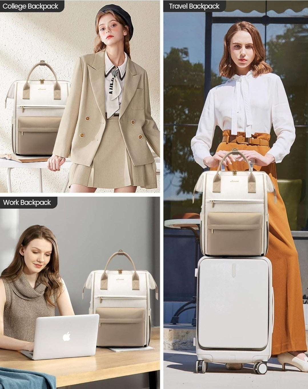 Women'S Laptop Backpack Fits 17 Inch Computer, Travel Backpacks with USB