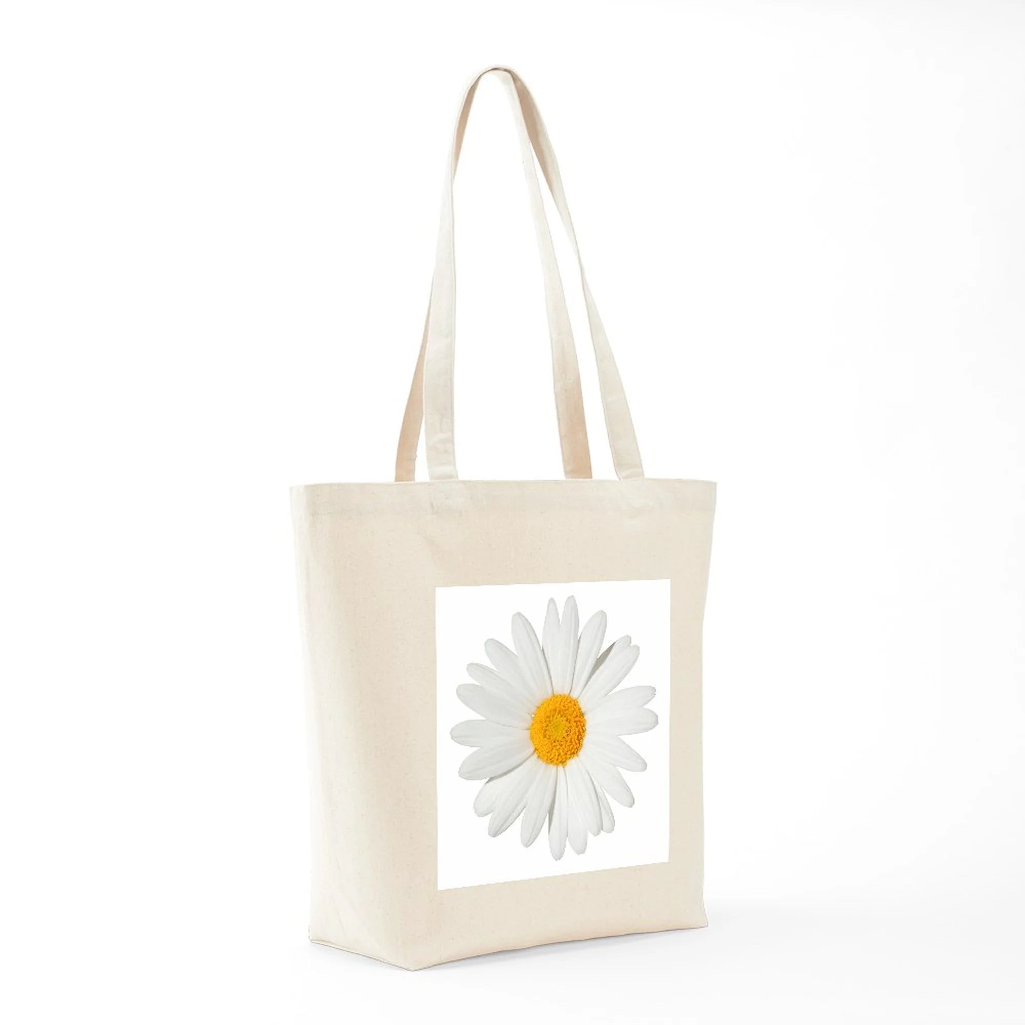 - Daisy Tote Bag - Unisex Canvas Tote Bag, Beige, 1-Piece