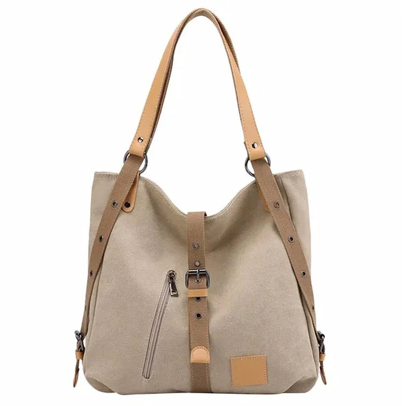 Adjustable Canvas Backpack Women Bag