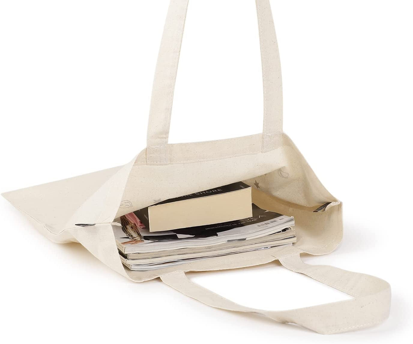 Canvas Tote Bag for Women, Reusable Grocery Bags, Cute Tote Bags Aesthetic for Shopping, Beach, College