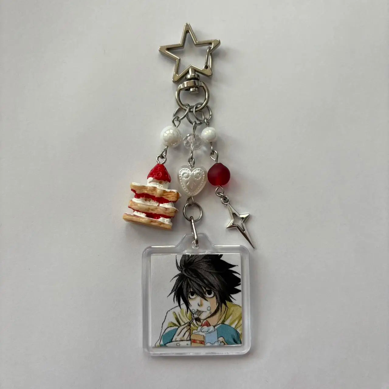 Handmade L Lawliet Cake Keychain Bag Charms Aesthetic