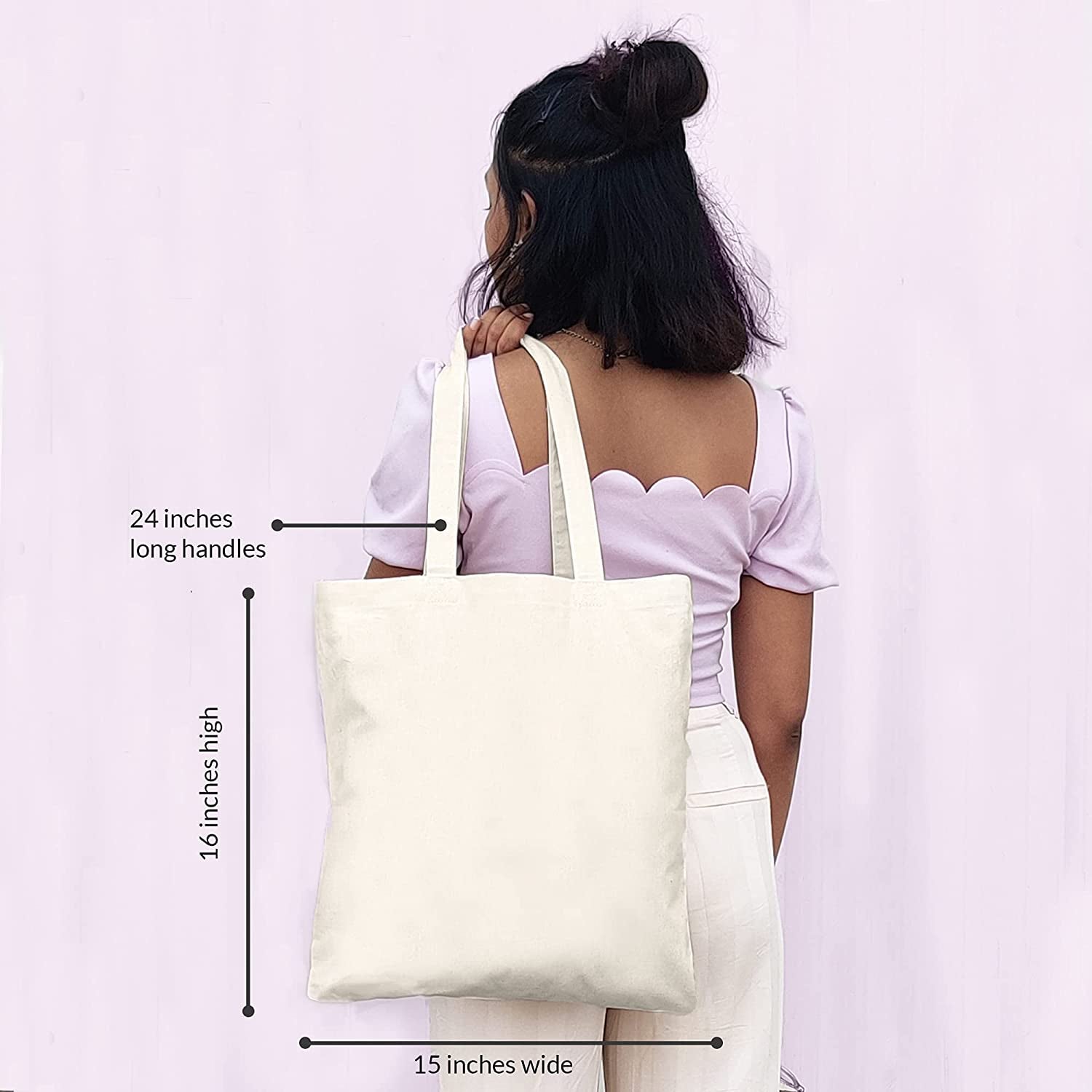 Canvas Tote Bag for Women, Reusable Grocery Bags, Cute Tote Bags Aesthetic for Shopping, Beach, College