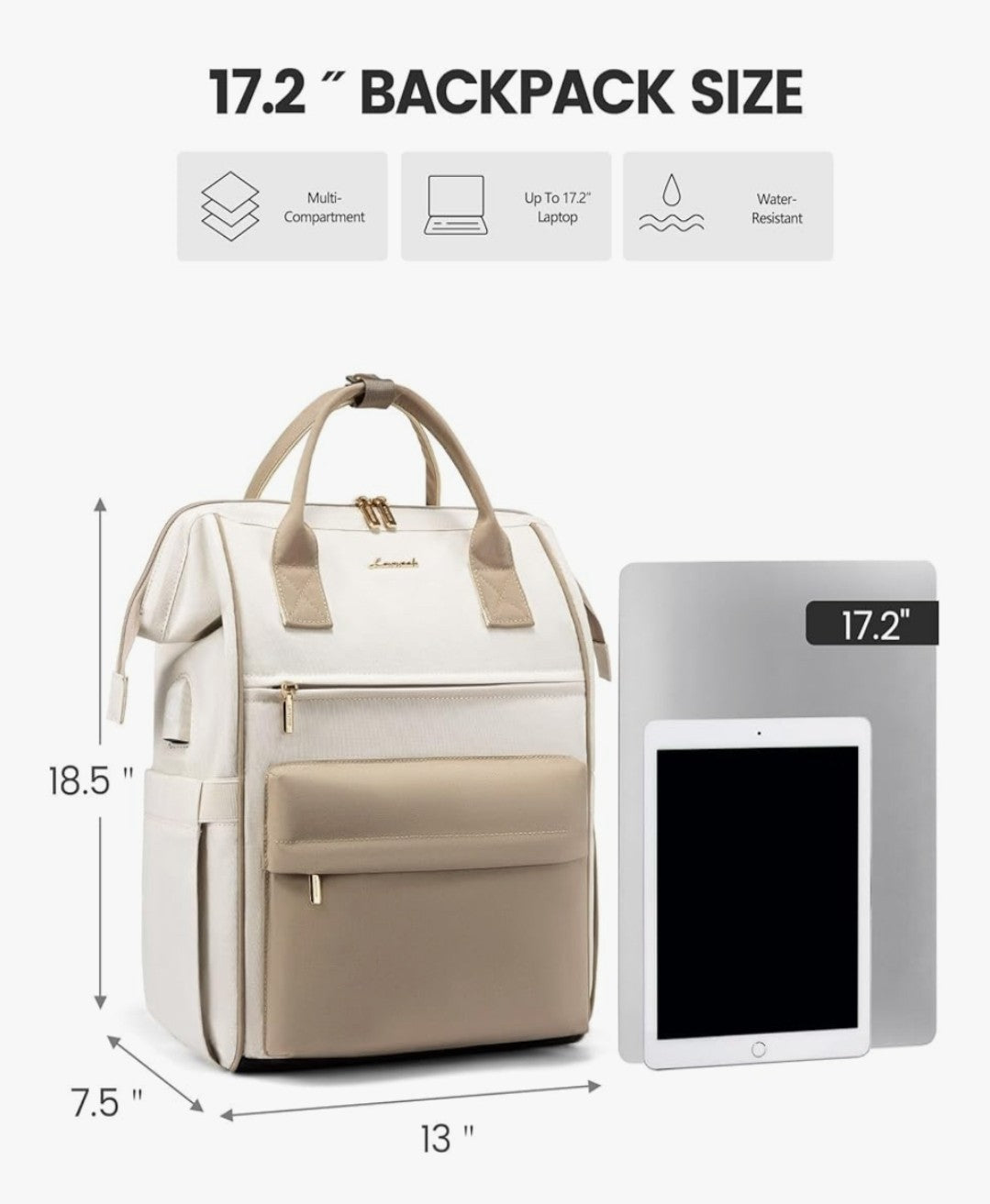 Women'S Laptop Backpack Fits 17 Inch Computer, Travel Backpacks with USB