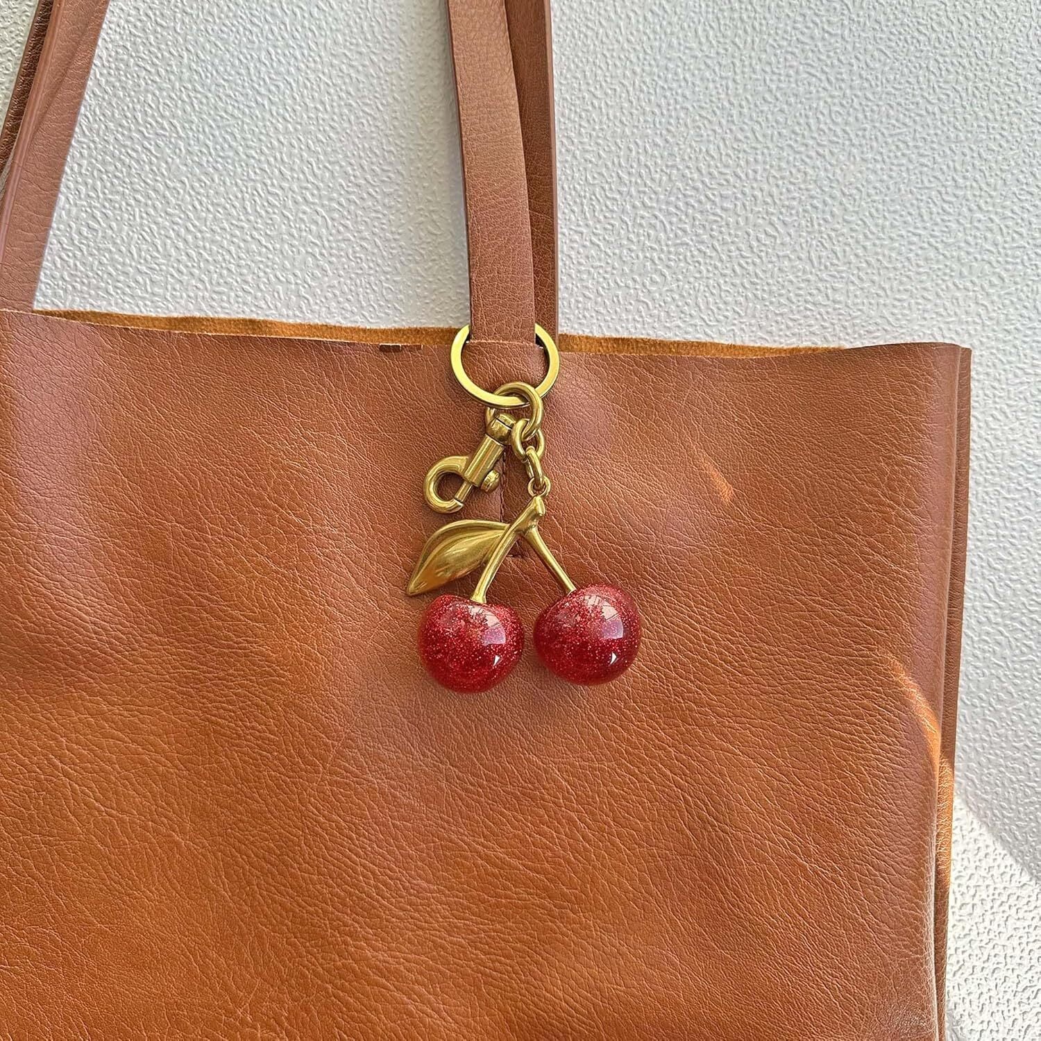 Cherry Bag Charms for Handbags Purse Charms Cute Cherry Keychains for Women Car