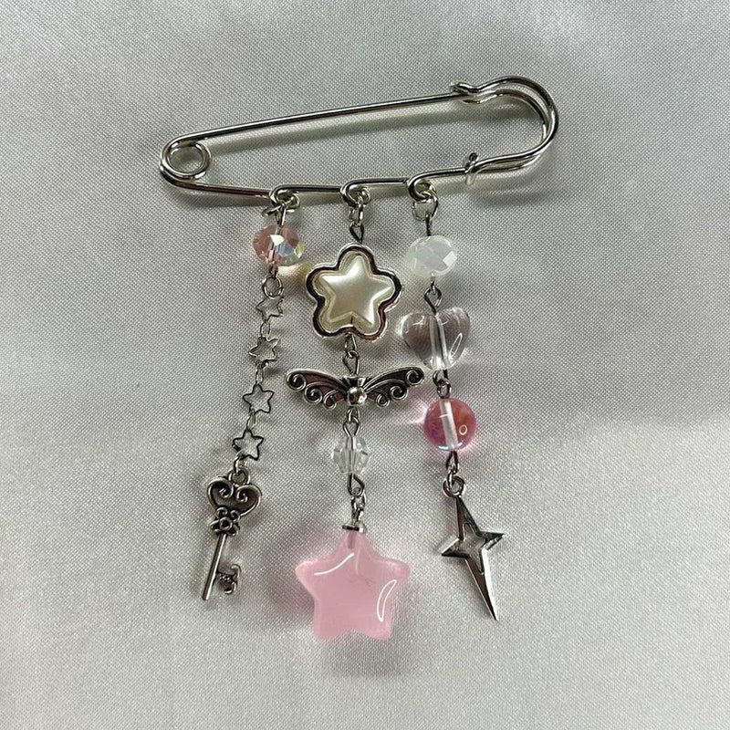Beaded Bag Pins | Bag Accessories, Safety Pin Bag Charm, Coquette Core, Cottage Core, Y2K, Gifts for Valentines Day