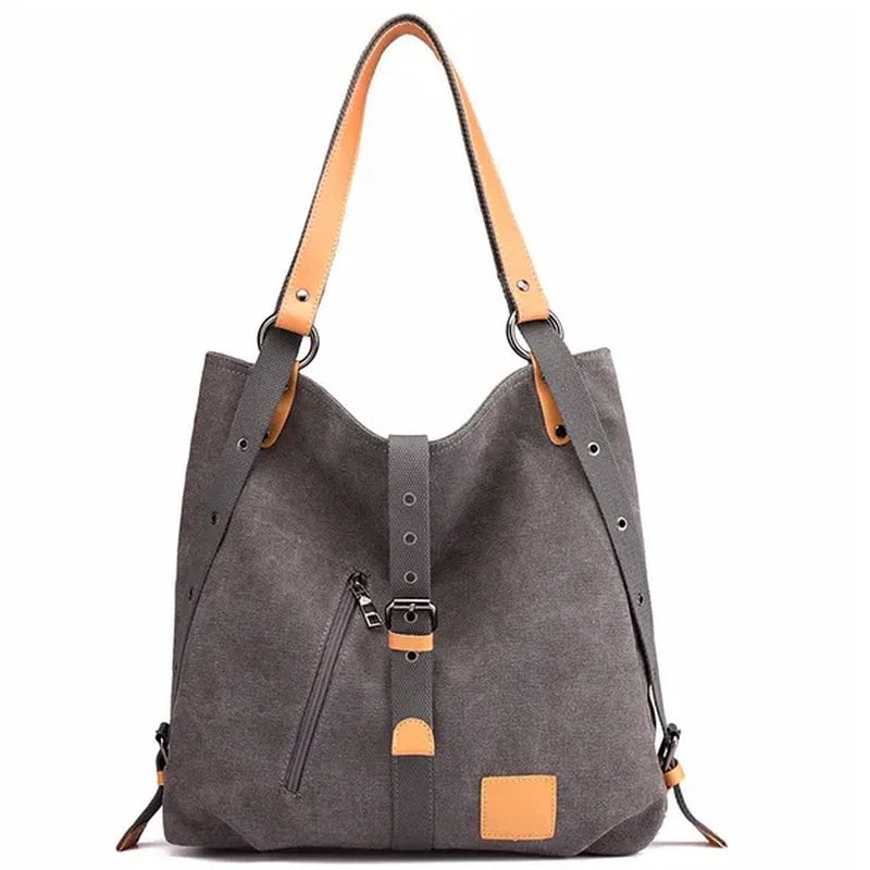 Adjustable Canvas Backpack Women Bag