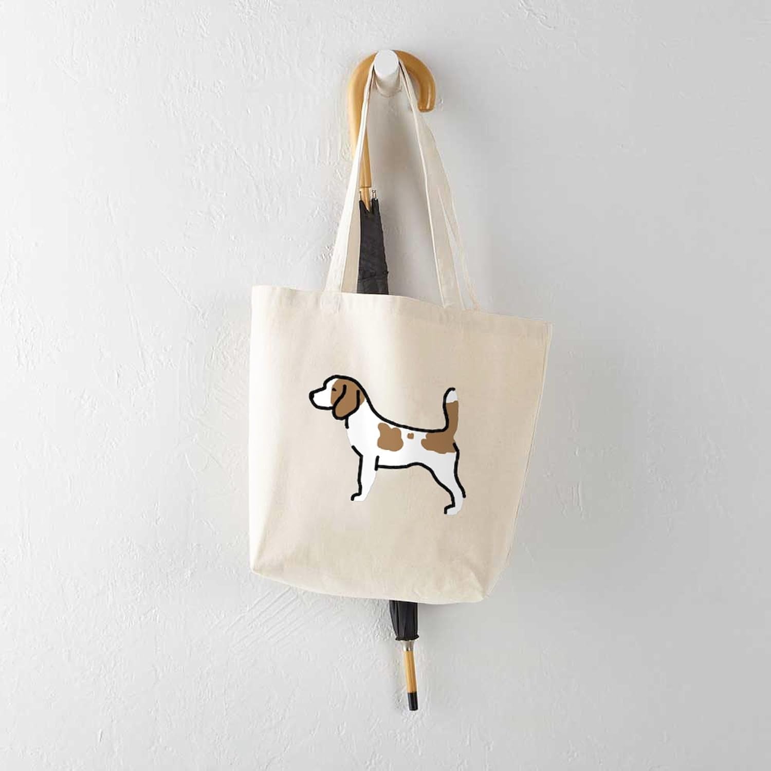 Beagle II Tote Bag Natural Canvas Tote Bag, Reusable Shopping Bag