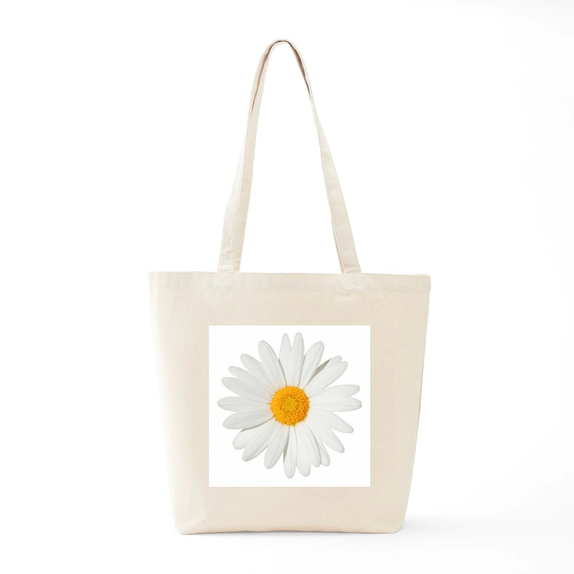 - Daisy Tote Bag - Unisex Canvas Tote Bag, Beige, 1-Piece
