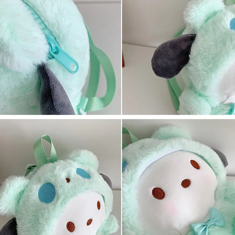 22Cm Kawaii  Plush Backpack Anime Kuromi Hello Kitty Cinnamoroll Plushie Bag Anime Cartoon Shoulder Backpacks Girl Gifts