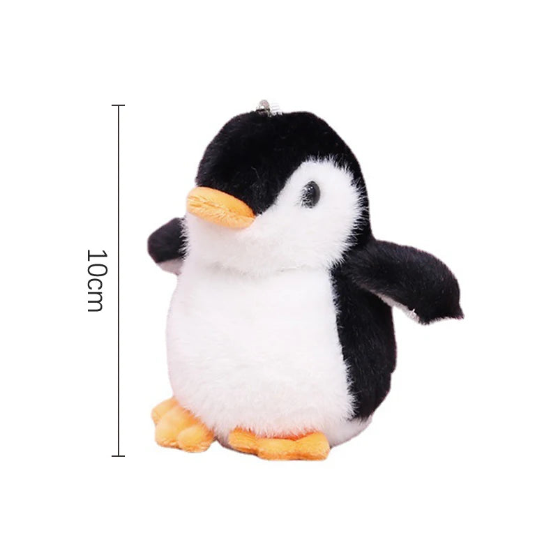 Plush Soft Stuffed Toy Keychains Cute Cartoon Penguin Doll Bag Charms Pendant Accessories Car Keyrings for Girls Kawaii Gift
