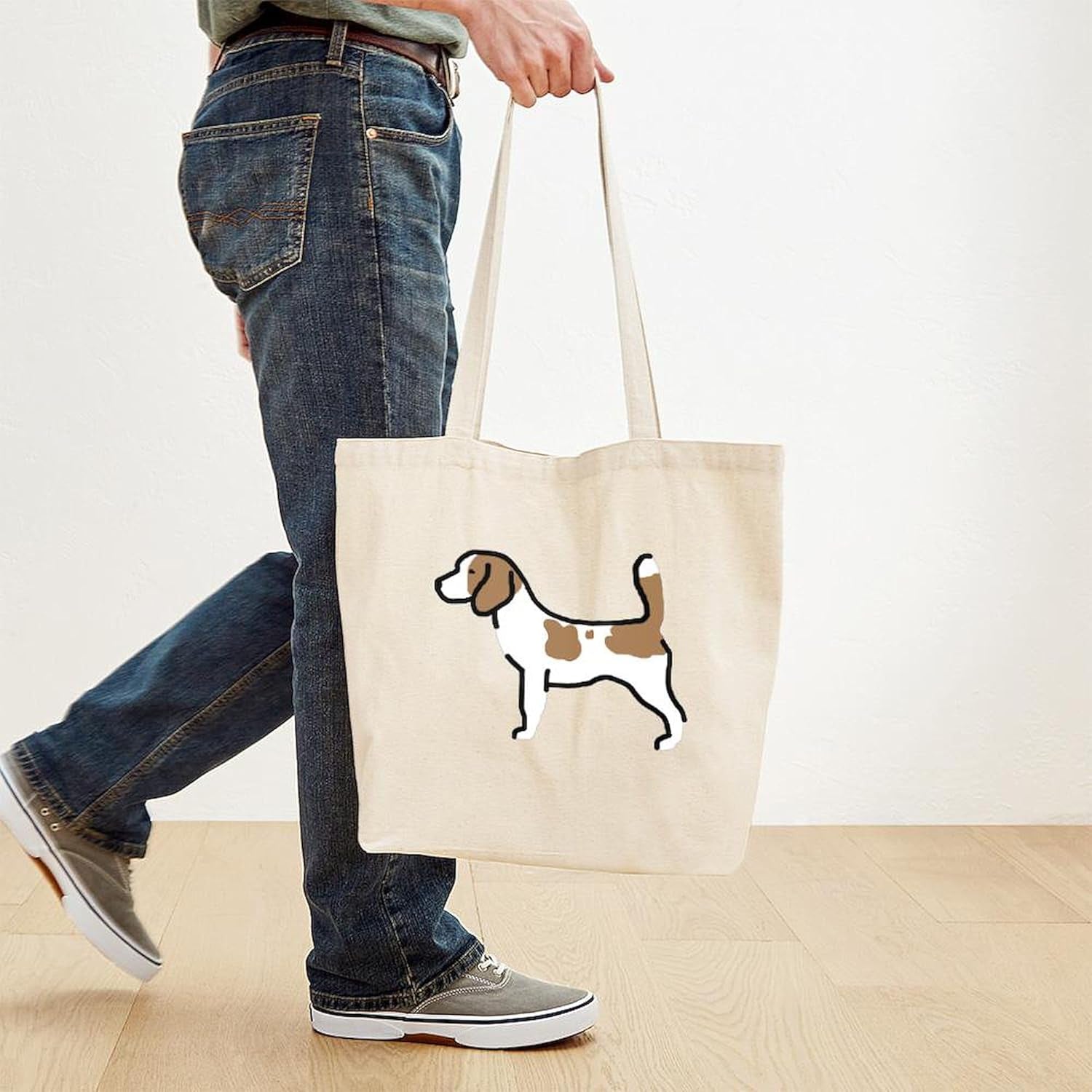Beagle II Tote Bag Natural Canvas Tote Bag, Reusable Shopping Bag
